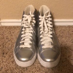 Nike Shoes - Silver Nike high tops Nike Shoes - Silver Nike high tops